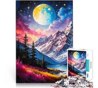 Puzzle da 1000 pezzi per adolescenti La luna e le montagne Giocattoli Giochi Educativi Antistress Collezione di artisti, Belle arti 75x50cm
