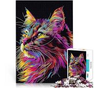 Puzzle da 1000 pezzi per adolescenti La magia dei gatti colorati Giocattoli per l'intrattenimento in famiglia Ottimi regali e giocattoli 52x38cm