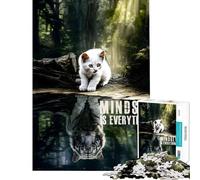 Puzzle da 1000 pezzi per adolescenti la mentalità è tutto Difficile e stimolante per il divertimento in famiglia Giochi divertenti per ragazzi dai 14 anni in su Gioco di puzzle offerto (38x26cm)