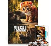 Puzzle da 1000 pezzi per adolescenti: la mentalità è tutto gioco impossibile difficile e stimolante compleanno e Natale 38x26cm