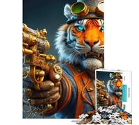 Puzzle da 1000 pezzi per adolescenti "La mossa della tigre" Puzzle per adulti Decorazione da parete Migliora la memoria Regalo per amici e familiari (Dimensioni 50x75cm)