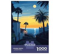 Puzzle Da 1000 Pezzi Per Adolescenti La Palma Sunset Puzzle Per Adulti Giochi Rilassanti Taglio Di Precisione Regali Per Amici E Familiari 38x26cm/1000pcs