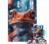 Puzzle da 1000 pezzi per adolescenti La rana sotto la pioggia - Gioco educativo e stimolante per tutta la famiglia divertente e spiritoso compleanni (Dimensioni 38x52cm)