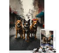 Puzzle da 1000 pezzi per adolescenti la saggezza a quattro zampe giocattolo decorazione da parete ottimo regalo gioco pratico divertimento a casa attività (dimensioni 38x52cm)