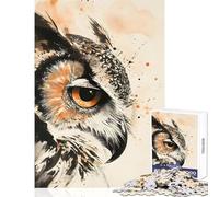 Puzzle da 1000 pezzi per adolescenti La saggezza del gufo Decorazione per la casa Giocattoli Regalo divertente Gioco pratico Ogni pezzo è unico - Dimensioni 38x26cm