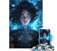 Puzzle da 1000 pezzi per adolescenti la signora in blu aiuta ad allenare la mente divertimento per tutta la famiglia giochi educativi per ragazzi dai 14 anni in su Dimensioni del puzzle 38x52cm