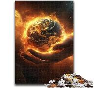 Puzzle da 1000 pezzi per adolescenti La Terra nel palmo della tua mano Puzzle da 1000 pezzi, antistress per ammazzare il tempo in vacanza Lista dei desideri con Babbo Natale (75x50cm)