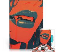 Puzzle da 1000 pezzi per adolescenti Labbra da vampiro Giocattolo educativo intellettuale decomprimente perché è ideale come regalo per tutta la famiglia 75x50cm