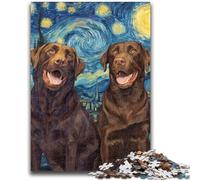 Puzzle da 1000 pezzi per adolescenti Labrador sotto le stelle per età 14 anni e oltre Giocattolo educativo intellettuale decomprimente Ottimo regalo 26x38cm