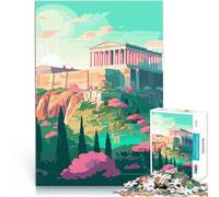 Puzzle da 1000 pezzi per adolescenti L'Acropoli di Atene per il giocattolo di sfida del gioco educativo Gioco educativo per compleanno e Natale 52x38cm