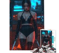 Puzzle da 1000 pezzi per adolescenti Lady Assassin Warrior sfida per l'intelligenza giocattolo avvincente gioco educativo migliora la memoria regalo di compleanno (dimensioni 75x50cm)