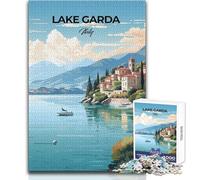 Puzzle da 1000 pezzi per adolescenti Lago di Garda, Italia Bellissimo gioco di design Sfida difficile Giocattoli antistress Dimensioni 50x75cm