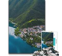 Puzzle da 1000 pezzi per adolescenti Lago di Ledro Scenic Family Fun & Game Night Modello da assemblare Regalo divertente 38x52cm (1000 pezzi)