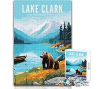 Puzzle da 1000 pezzi per adolescenti, Lake Clark National Park, giocattoli, giochi educativi, regalo di compleanno, regali di Babbo Natale segreto, dimensioni 50x75cm