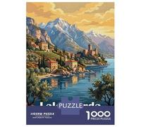 Puzzle Da 1000 Pezzi Per Adolescenti Lake Garda, Italy, Travel Puzzle Per Adolescenti Gioco Pratico Decorazione Perfetta Per È Ideale Come Regalo 38x26cm/1000pcs
