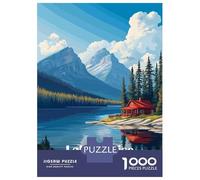 Puzzle Da 1000 Pezzi Per Adolescenti Lake Louise Cabin Puzzle Per Adulti Giochi Divertenti Migliora La Memoria Regali Unici Per Compleanni E Occasioni Speciali 38x26cm/1000pcs
