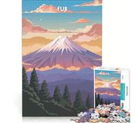 Puzzle da 1000 pezzi per adolescenti "L'alba tranquilla del Fuji", giocattolo decorativo da parete, per divertimento in famiglia, per rafforzare l'amore tra le coppie 38x26cm