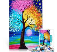 Puzzle da 1000 pezzi per adolescenti L'albero magico della vita Gioco intellettuale giocattolo con poster abbinato e foglio di quiz 52x38cm
