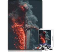 Puzzle da 1000 pezzi per adolescenti Lama della fiamma eterna Ideale per attività ricreative antistress Giocattolo artigianale da taglio ultra preciso Dimensioni 38x52cm