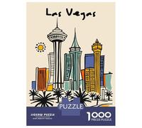 Puzzle Da 1000 Pezzi Per Adolescenti Las Vegas Skyline Illustration Puzzle Per Adulti Gioco Rompicapo Assemblaggio Di Modelli Regali Di Compleanno E Unici 52x38cm/1000pcs
