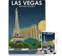 Puzzle da 1000 pezzi per adolescenti Las Vegas USA Viaggi Gioco stimolante Giocattoli Casa Arte Arredamento Regali di Babbo Natale segreto Dimensioni 38x52cm