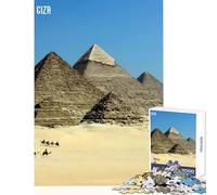 Puzzle da 1000 pezzi per adolescenti Le grandi piramidi di Giza Decorazione per la casa Giocattoli Regalo Compleanno Gioco pratico Interazione genitore-figlio Dimensioni 50x75cm