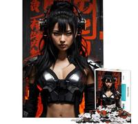 Puzzle da 1000 pezzi per adolescenti Lena Lethalstrike - Cyberp Difficile e impegnativo Decorazione murale Giocattolo fai da te per 14+ Gioco di puzzle offerto (38x26cm)