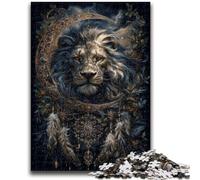 Puzzle da 1000 pezzi per adolescenti, leone, acchiappasogni, gioco stimolante e gioco per famiglie, decorazione da parete, regali unici per compleanno e Natale, 50x75cm