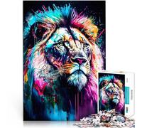 Puzzle da 1000 pezzi per adolescenti Leone Aiuta il cervello ad allenare i giocattoli che creano dipendenza per coltivare la pazienza Opera d'arte 38x26cm