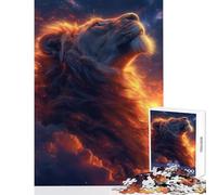 Puzzle da 1000 pezzi per adolescenti leone al neon che ruggente giocattoli antistress ottimi regali e giocattoli gioco rompicapo allena il tuo cervello e le tue mani dimensioni 50x75cm