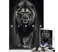 Puzzle da 1000 pezzi per adolescenti leone animale re giocattolo educativo regali per donne e uomini giochi rilassanti interazione genitore-figlio dimensioni 38x26cm