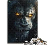 Puzzle da 1000 pezzi per adolescenti Leone della giungla Difficile e stimolante con poster abbinato e foglio di quiz per età 14 50x75cm