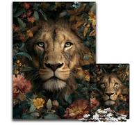 Puzzle da 1000 pezzi per adolescenti, leone della giungla, puzzle in cartone per età 14 e oltre, decorazione per la casa, regalo di opere d'arte 26X38CM