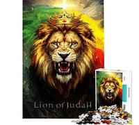 Puzzle da 1000 pezzi per adolescenti Leone di Giuda puzzle per adulti gioco rilassante sfida impegnativa regalo di Natale o compleanno (dimensioni 50x75cm)