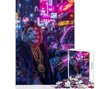 Puzzle da 1000 pezzi per adolescenti,leone hip hop,giocattolo educativo,idee regalo,gioco pratico,lista dei desideri con Babbo Natale,dimensioni 38x52cm