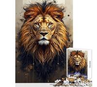 Puzzle da 1000 pezzi per adolescenti,leone maestoso︰,potente simbolo di forza e regalità,giocattolo educativo,regali di compleanno,giochi educativi,aiuta a esercitare il cervello,dimensioni 38x26cm