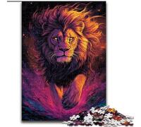Puzzle da 1000 pezzi per adolescenti, leone misterioso, per gioco educativo, giocattolo, arredamento unico per la casa e regali (dimensioni 26x38cm)