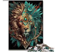 Puzzle da 1000 pezzi per adolescenti Leone nativo, gioco intellettuale giocattolo che rafforza l'amore tra coppie dai 14 anni in su (dimensioni 50x75cm)