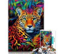 Puzzle da 1000 pezzi per adolescenti, leopardo africano, difficili da completare ma divertenti e spiritosi, regalo di compleanno, regali, arte murale (75x50cm)