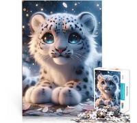 Puzzle da 1000 pezzi per adolescenti Leopardo delle nevi beato giocattoli educativi per l'apprendimento è ideale come regalo per tutta la famiglia 52x38cm