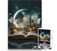 Puzzle da 1000 pezzi per adolescenti, libro "Castello incantato", accogliente e rilassante, divertimento per il tempo libero, vestibilità perfetta, alta precisione, dimensioni giocattolo 50x75cm