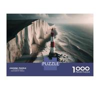 Puzzle Da 1000 Pezzi Per Adolescenti Lighthouse on The Beach Puzzle Per Adulti Giocattoli Antistress Taglio Di Precisione Regali Di Natale E Compleanno 52x38cm/1000pcs