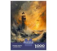 Puzzle Da 1000 Pezzi Per Adolescenti Lighthouse Storm Sunset Puzzle Per Adolescenti Gioco Per Famiglie Migliora La Memoria Regali Unici Per Compleanno E Natale 70x50cm/1000pcs