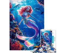 Puzzle da 1000 pezzi per adolescenti L'incanto della sirena puzzle per adulti gioco rilassante decorazione perfetta compleanno e Natale (dimensioni 50x75cm)