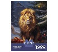 Puzzle Da 1000 Pezzi Per Adolescenti Lion Christmas Puzzle Per Adolescenti Giochi Per Famiglie Sfida Difficile Regali Di Compleanno E Unici 70x50cm/1000pcs