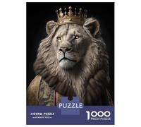 Puzzle Da 1000 Pezzi Per Adolescenti Lion Generative AI Puzzle Per Adulti Giochi Per Famiglie Un'opera D'arte Regali Unici Per Compleanno E Natale 38x26cm/1000pcs
