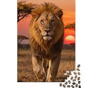 Puzzle Da 1000 Pezzi Per Adolescenti Lion King Sunset Safari Puzzle Per Adulti Giochi Rilassanti Ma Divertenti E Umoristici Sfida Da Completare 70x50cm/1000pcs