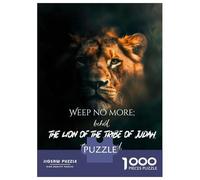 Puzzle Da 1000 Pezzi Per Adolescenti Lion of Judah Conquered Puzzle Per Adolescenti Gioco Per Famiglie Migliora La Memoria Regali Unici Per Compleanno E Natale 70x50cm/1000pcs