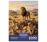 Puzzle Da 1000 Pezzi Per Adolescenti Lion Pride on The African Savannah Puzzle Per Adulti Gioco Pratico Assemblaggio Di Modelli Per Compleanno, Natale 52x38cm/1000pcs