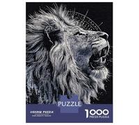 Puzzle Da 1000 Pezzi Per Adolescenti Lion Roar Black And White Art Puzzle Per Adulti Gioco Rompicapo Antistress Per Compleanno, Natale 70x50cm/1000pcs